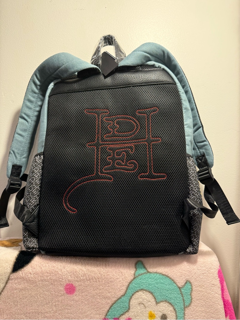 Ed Hardy Backpack Denim Death Before Dishonor NWT - Picture 5 of 12